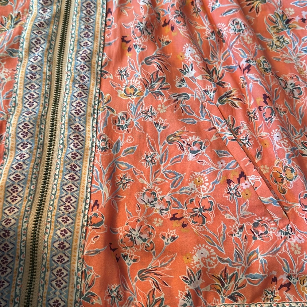 Free People 100% Polyester Light Jacket Floral Print - Picture 7 of 8